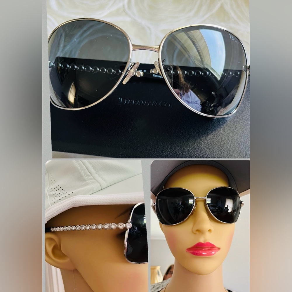 Tiffany & Co. Grey and Silver Sunglasses